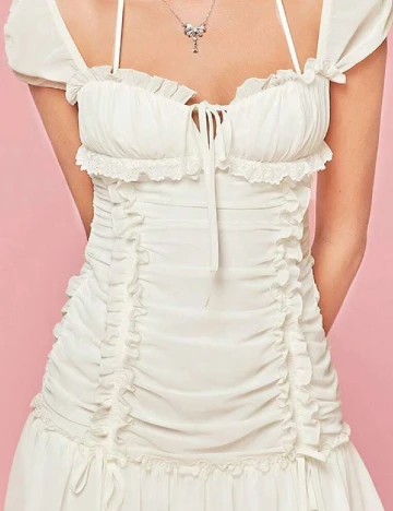 Rochie scurta SHEIN, crem