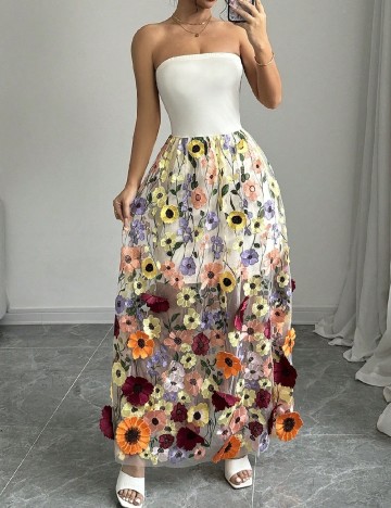 
						Rochie lunga SHEIN, floral print