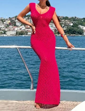 
						Rochie de plaja SHEIN, roz