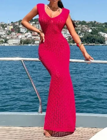 Rochie de plaja SHEIN, roz