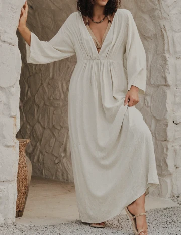 Rochie lunga SHEIN, crem