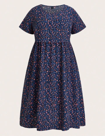 Rochie medie SHEIN CURVE, bleumarin