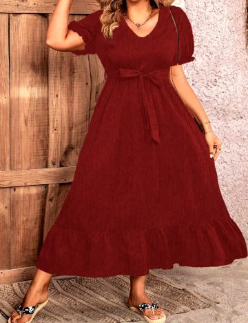 Rochie lunga SHEIN CURVE, rosu