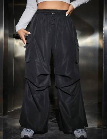 Pantaloni SHEIN CURVE, negru