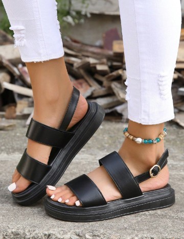 
						Sandale SHEIN, negru