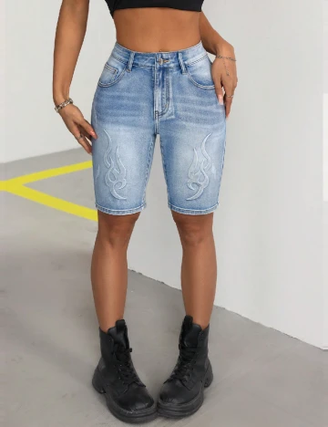 Pantaloni scurti SHEIN, albastru