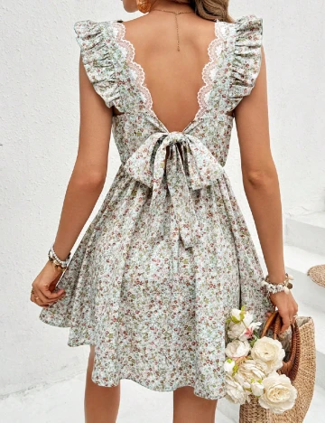 Rochie scurta SHEIN, floral print