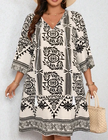 Rochie scurta SHEIN CURVE, ecru