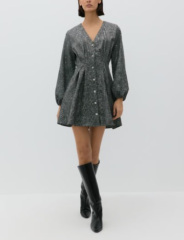 
						Rochie scurta Reserved, gri