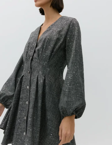Rochie scurta Reserved, gri