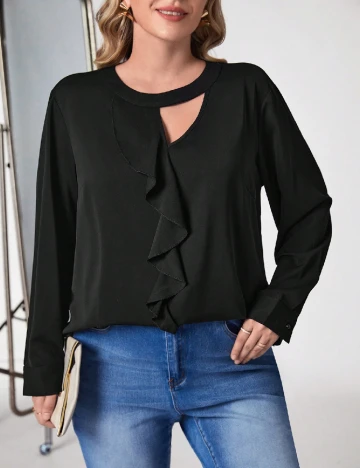Bluza SHEIN CURVE, negru