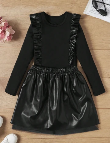 Compleu Shein Kids, negru Negru