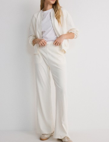Pantaloni Reserved, crem