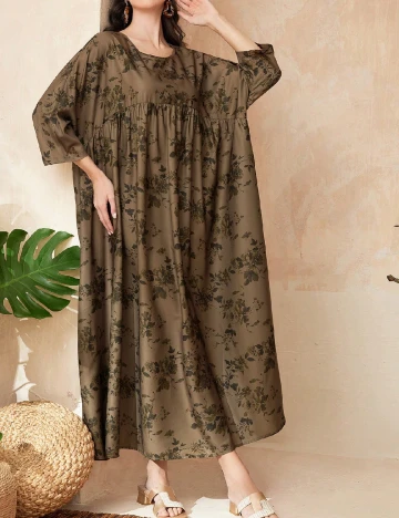 Rochie lunga SHEIN CURVE, maro