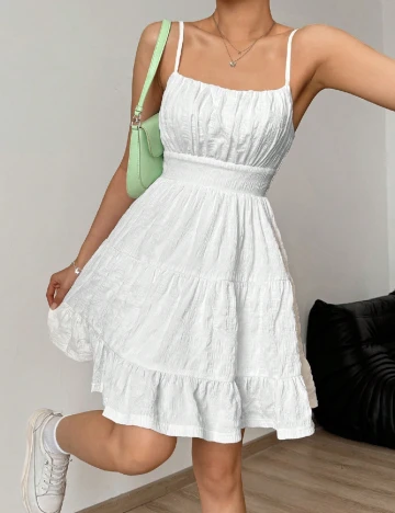 Rochie scurta SHEIN, alb Alb