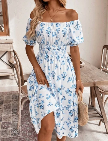 Rochie medie SHEIN, alb