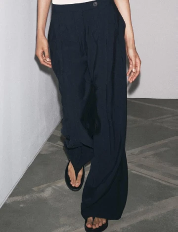 Pantaloni Zara, bleumarin inchis Albastru