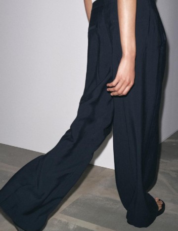 Pantaloni Zara, bleumarin inchis
