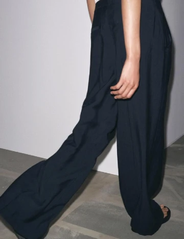 Pantaloni Zara, bleumarin inchis Albastru