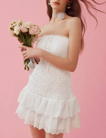 Rochie scurta SHEIN, alb