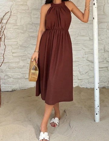 Rochie medie SHEIN, maro