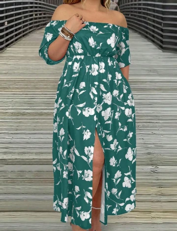 Rochie medie SHEIN CURVE, verde