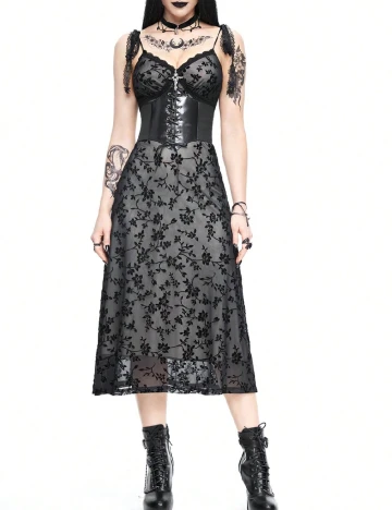Rochie medie Romwe, negru Negru