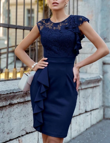 Rochie scurta Miusol, bleumarin