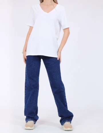 Tricou Pieces, alb