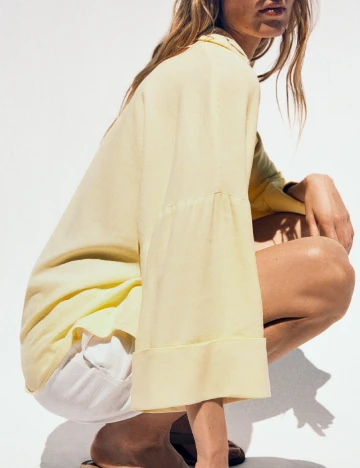Camasa Oversize Zara, galben Galben