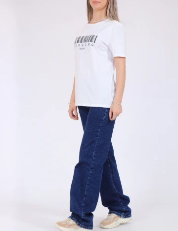 Tricou Pieces, alb