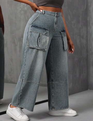 
						Blugi SHEIN CURVE, albastru