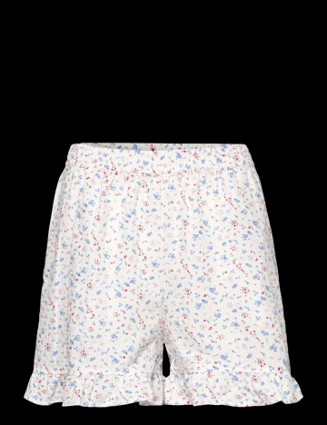 Pantaloni scurti Pieces, alb