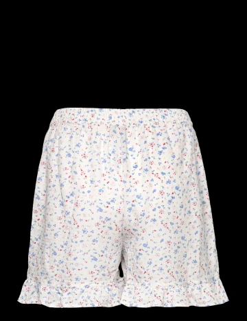 Pantaloni scurti Pieces, alb