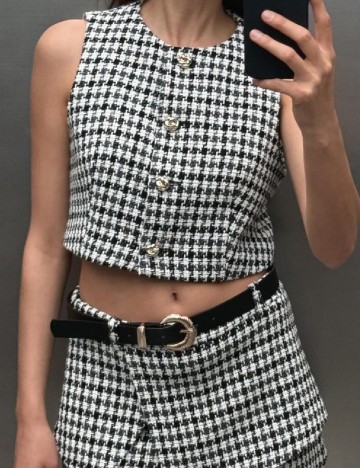 
						Vesta Zara, alb/negru