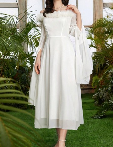 
						Rochie lunga SHEIN, alb