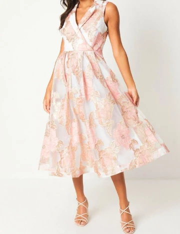 Rochie medie Coast, alb/roz