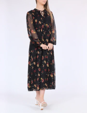 Rochie lunga Only, negru