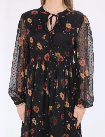 Rochie lunga Only, negru