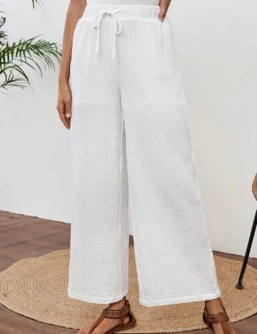 Pantaloni Emery Rose, alb Alb