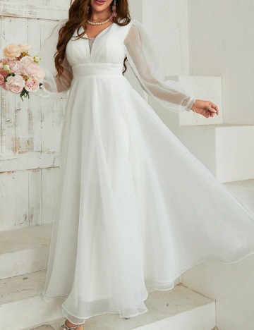 
						Rochie lunga SHEIN, alb