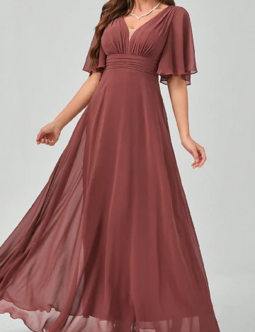 Rochie lunga UNITHORSE, roz pudra inchis Roz