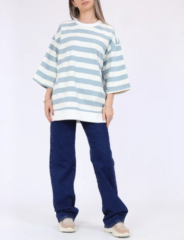 Bluza Oversize Only, alb/albastru Alb