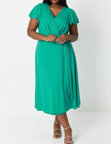 Rochie medie Coast Plus Size, turcoaz