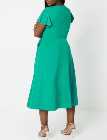 Rochie medie Coast Plus Size, turcoaz