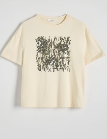 Tricou Reserved, crem