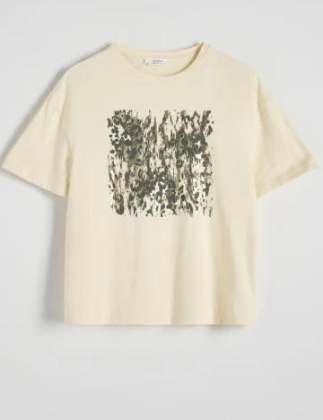 Tricou Reserved, crem