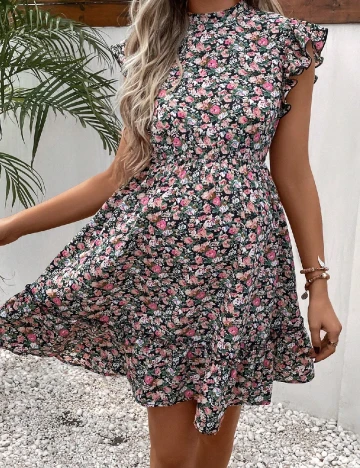 Rochie scurta SHEIN Maternity, floral print