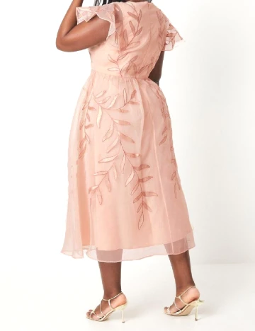 Rochie medie Coast, roz pudra