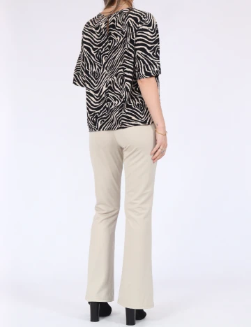 Bluza Pieces, negru/crem